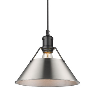 Orwell One Light Pendant (3306-M BLK-PW)