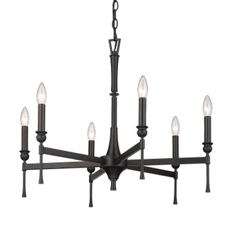 Landon Six Light Chandelier (3509-6 BLK)