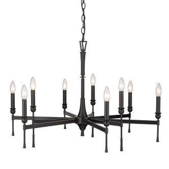 Landon Nine Light Chandelier (3509-9 BLK)