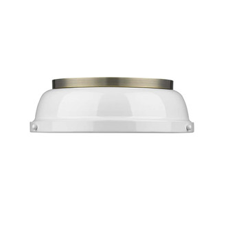 Duncan Two Light Flush Mount (3602-14 AB-WH)