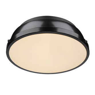 Duncan Two Light Flush Mount (3602-14 BLK-BK)