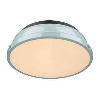 Duncan Two Light Flush Mount (3602-14 BLK-SF)
