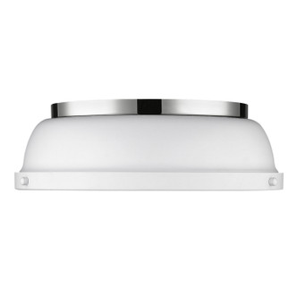Duncan Two Light Flush Mount (3602-14 CH-WHT)
