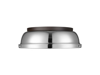 Golden - 3602-14 RBZ-CH - Two Light Flush Mount - Duncan - Rubbed Bronze