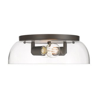 Duncan Two Light Flush Mount (3602-14 RBZ-CLR)