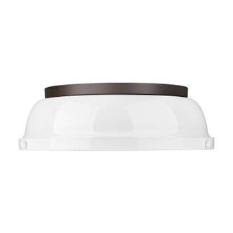 Duncan Two Light Flush Mount (3602-14 RBZ-WH)