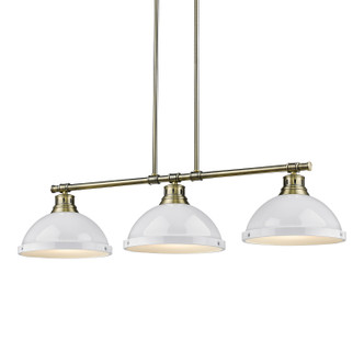 Duncan Three Light Linear Pendant (3602-3LP AB-WH)