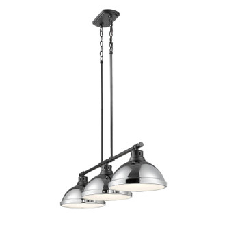 Duncan Three Light Linear Pendant (3602-3LP BLK-CH)