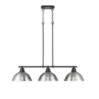 Duncan Three Light Linear Pendant (3602-3LP BLK-PW)