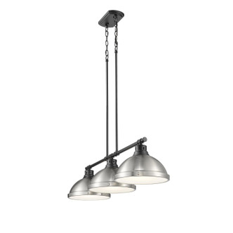 Duncan Three Light Linear Pendant (3602-3LP BLK-PW)