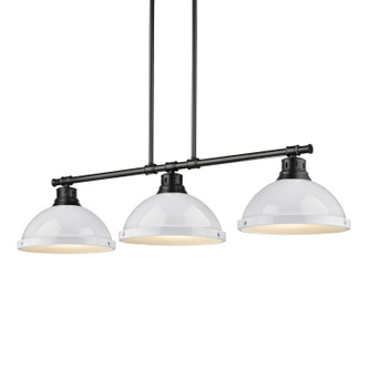 Duncan Three Light Linear Pendant (3602-3LP BLK-WH)