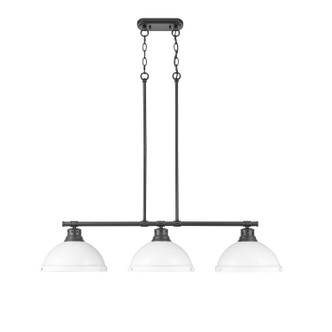 Duncan Three Light Linear Pendant (3602-3LP BLK-WHT)