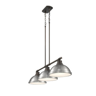 Duncan Three Light Linear Pendant (3602-3LP RBZ-PW)