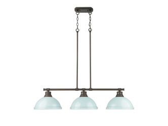 Golden - 3602-3LP RBZ-SF - Three Light Linear Pendant - Duncan - Rubbed Bronze