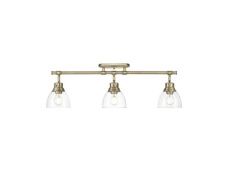Golden - 3602-3SF AB-CLR - Three Light Semi-Flush Mount - Duncan - Aged Brass