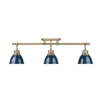 Duncan Three Light Semi-Flush Mount (3602-3SF AB-NVY)