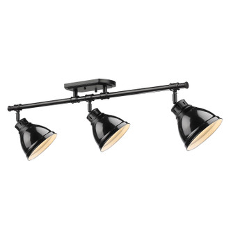Duncan Three Light Semi-Flush Mount (3602-3SF BLK-BK)