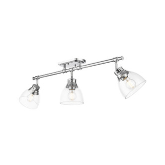 Golden - 3602-3SF CH-CLR - Three Light Semi-Flush Mount - Duncan - Chrome