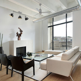 Duncan Three Light Semi-Flush Mount (3602-3SF PW-BK)