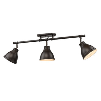 Golden - 3602-3SF RBZ-RBZ - Three Light Semi-Flush Mount - Duncan - Rubbed Bronze