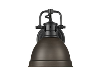 Golden - 3602-BA1 BLK-RBZ - One Light Vanity - Duncan - Matte Black