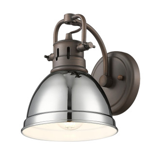 Golden - 3602-BA1 RBZ-CH - One Light Vanity - Duncan - Rubbed Bronze