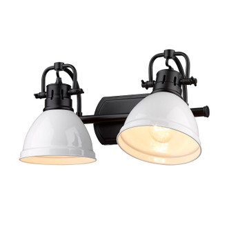 Duncan Two Light Bath Vanity (3602-BA2 BLK-WH)