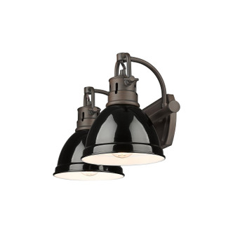 Duncan Two Light Vanity (3602-BA2 RBZ-BK)