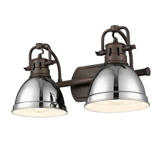 Golden - 3602-BA2 RBZ-CH - Two Light Vanity - Duncan - Rubbed Bronze