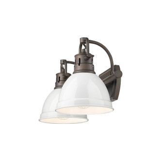 Duncan Two Light Vanity (3602-BA2 RBZ-WH)