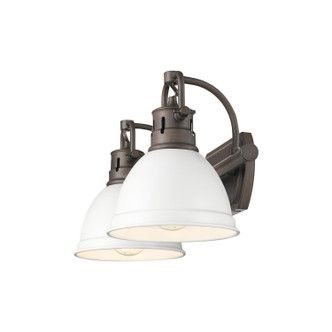 Duncan Two Light Vanity (3602-BA2 RBZ-WHT)