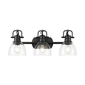Duncan Three Light Vanity (3602-BA3 BLK-CLR)