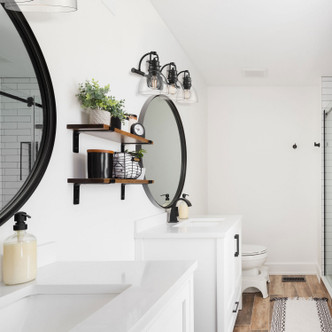 Duncan Three Light Vanity (3602-BA3 BLK-CLR)