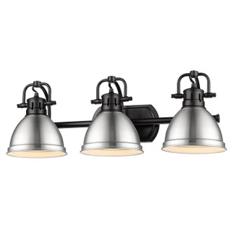 Golden - 3602-BA3 BLK-PW - Three Light Bath Vanity - Duncan BCB - Matte Black