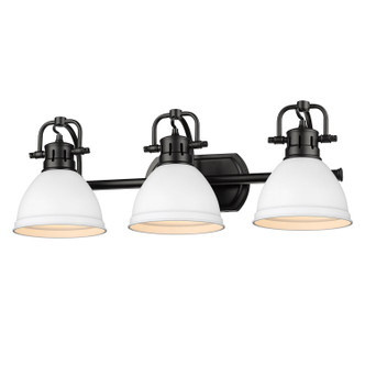 Duncan Three Light Bath Vanity (3602-BA3 BLK-WHT)