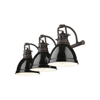 Duncan Three Light Vanity (3602-BA3 RBZ-BK)