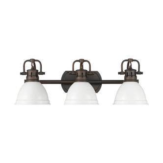 Duncan Three Light Vanity (3602-BA3 RBZ-WHT)