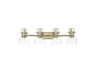 Golden - 3602-BA4 AB-CLR - Four Light Vanity - Duncan - Aged Brass