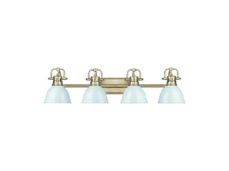 Golden - 3602-BA4 AB-SF - Four Light Vanity - Duncan - Aged Brass