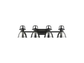 Golden - 3602-BA4 BLK-CH - Four Light Vanity - Duncan - Matte Black