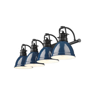 Duncan Four Light Vanity (3602-BA4 BLK-NVY)