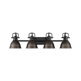 Duncan Four Light Vanity (3602-BA4 BLK-RBZ)