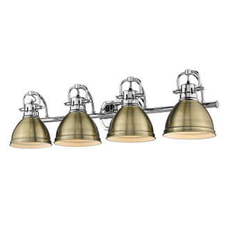 Golden - 3602-BA4 CH-AB - Four Light Bath Vanity - Duncan - Chrome
