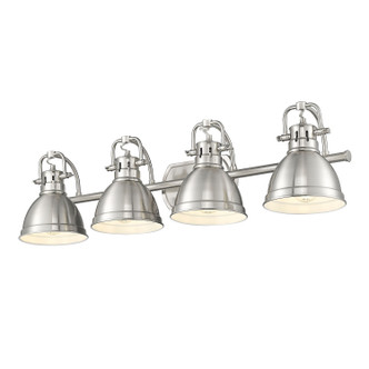 Golden - 3602-BA4 PW-PW - Four Light Vanity - Duncan - Pewter