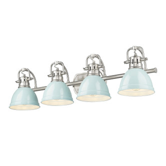 Golden - 3602-BA4 PW-SF - Four Light Vanity - Duncan - Pewter