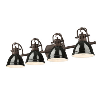 Golden - 3602-BA4 RBZ-BK - Four Light Vanity - Duncan - Rubbed Bronze