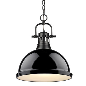 Golden - 3602-L BLK-BK - One Light Pendant - Duncan - Matte Black