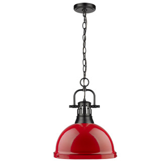 Duncan One Light Pendant (3602-L BLK-RD)