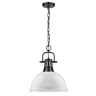 Duncan One Light Pendant (3602-L BLK-WH)