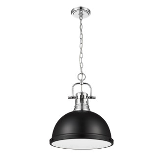 Duncan One Light Pendant (3602-L CH-BLK)